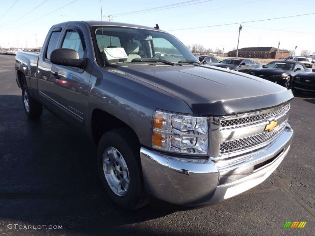 2013 Silverado 1500 LT Extended Cab - Graystone Metallic / Light Titanium/Dark Titanium photo #3