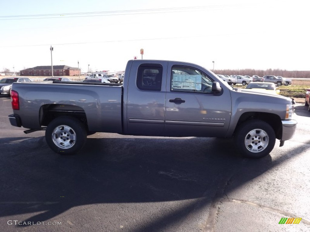 2013 Silverado 1500 LT Extended Cab - Graystone Metallic / Light Titanium/Dark Titanium photo #4