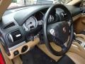 2006 Porsche Cayenne Black/Sand Beige Interior Steering Wheel Photo