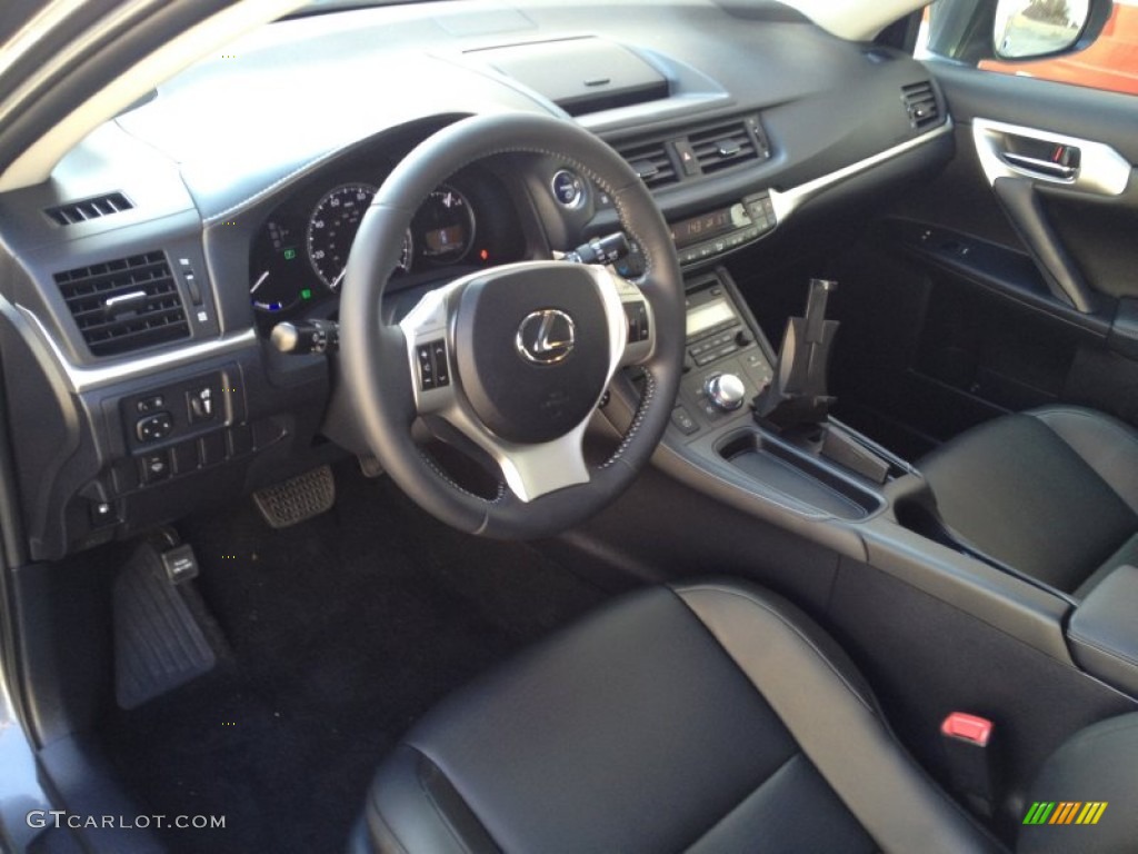 2012 CT 200h Hybrid Premium - Nebula Gray Pearl / Black photo #14