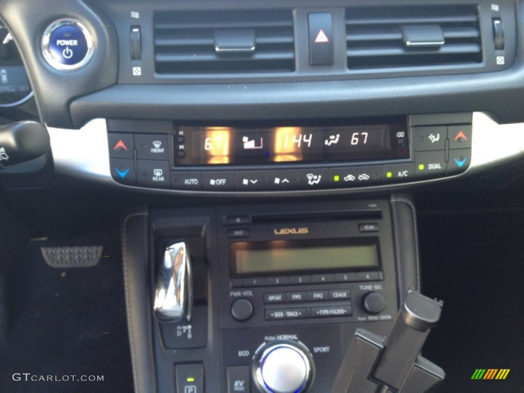 2012 CT 200h Hybrid Premium - Nebula Gray Pearl / Black photo #19