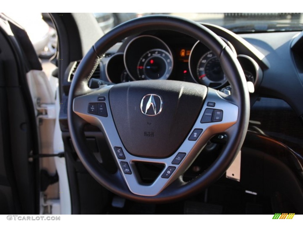 2010 Acura MDX Advance Umber Brown Steering Wheel Photo #78007487