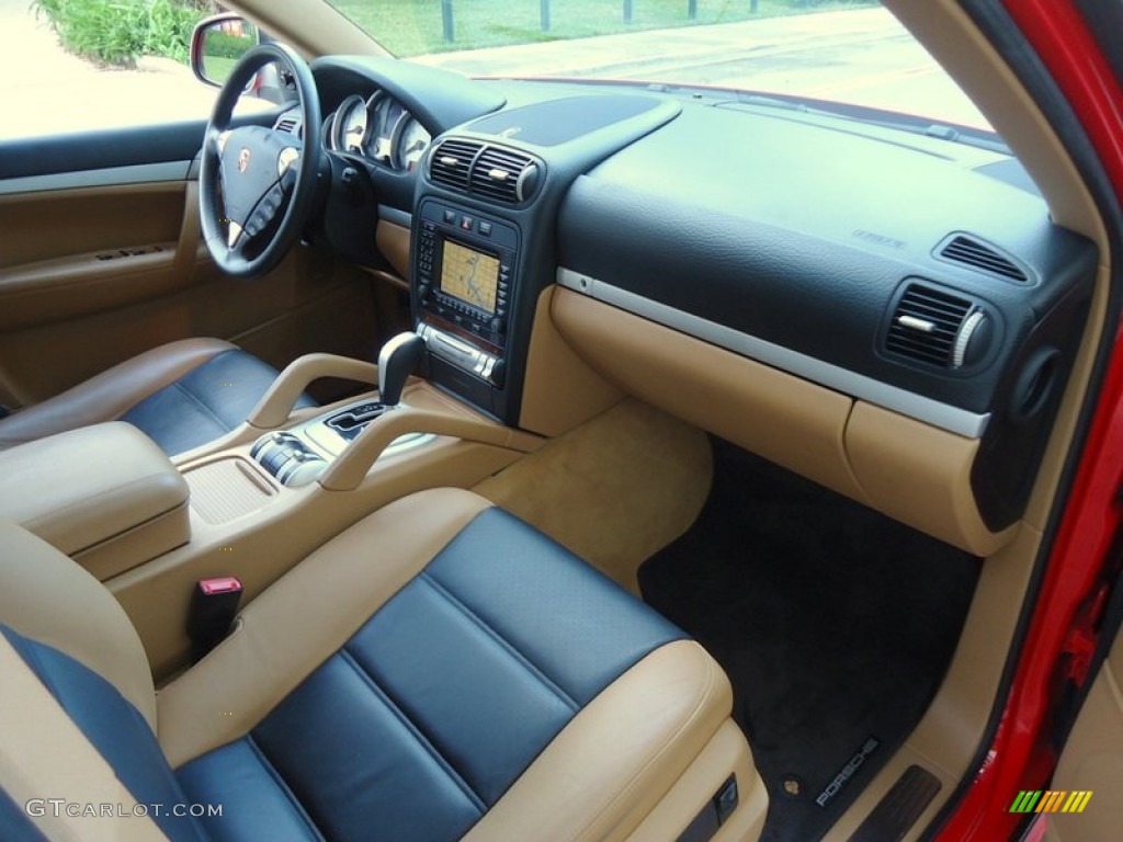 2006 Porsche Cayenne S Titanium Black/Sand Beige Dashboard Photo #78007677