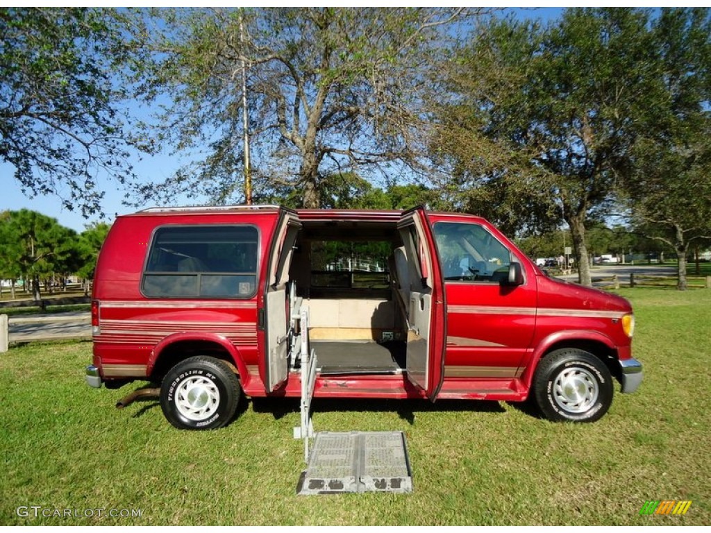 1997 E Series Van E150 Conversion Van - Toreador Red Metallic / Medium Graphite photo #1