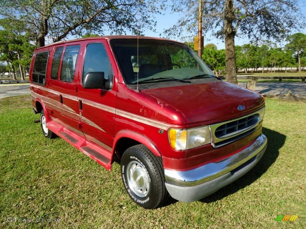 1997 E Series Van E150 Conversion Van - Toreador Red Metallic / Medium Graphite photo #2
