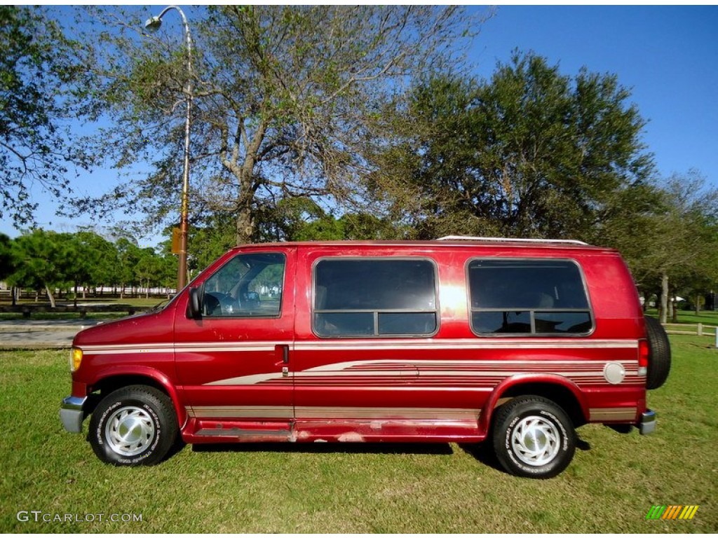 1997 E Series Van E150 Conversion Van - Toreador Red Metallic / Medium Graphite photo #23