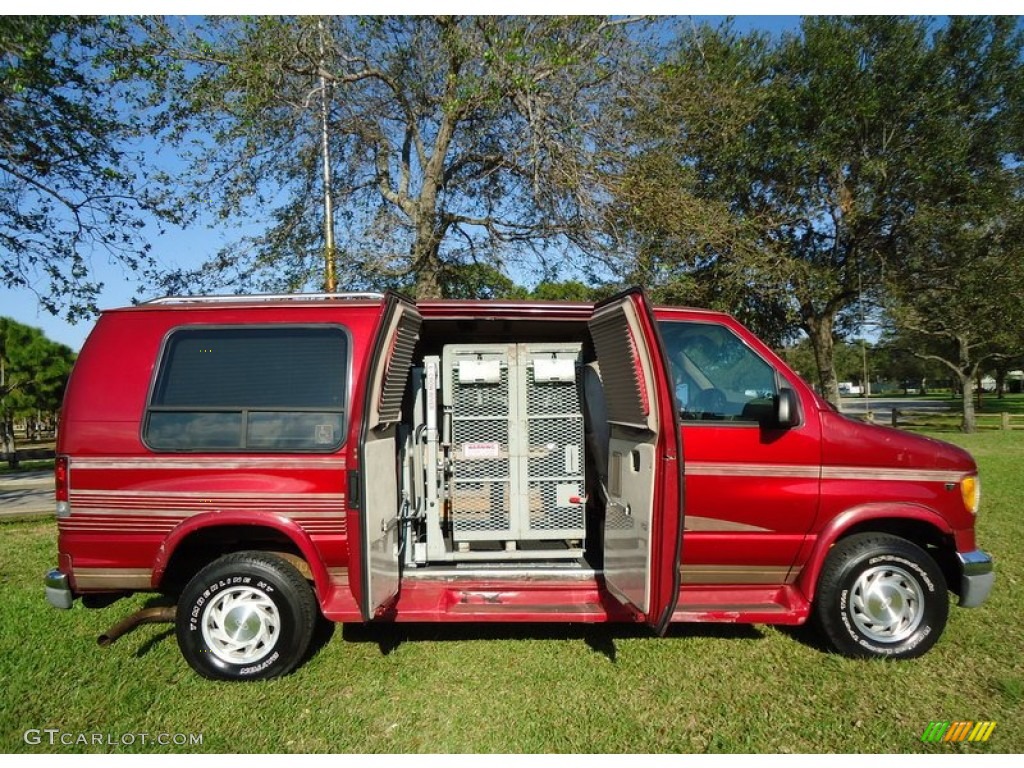 1997 E Series Van E150 Conversion Van - Toreador Red Metallic / Medium Graphite photo #38