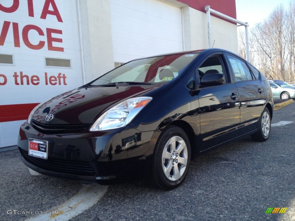 2005 Prius Hybrid - Black / Gray/Burgundy photo #1