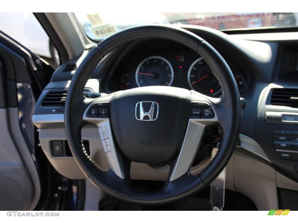 2010 Honda Accord EX-L Sedan Gray Steering Wheel Photo #78010247