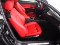 Coral Red/Black Dakota Leather Front Seat Photo for 2010 BMW 3 Series #78010536