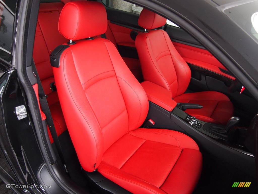 Coral Red/Black Dakota Leather Interior 2010 BMW 3 Series 335i Coupe Photo #78010553