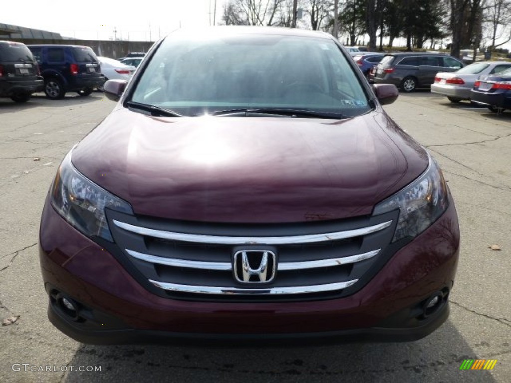 2013 CR-V EX AWD - Basque Red Pearl II / Gray photo #7