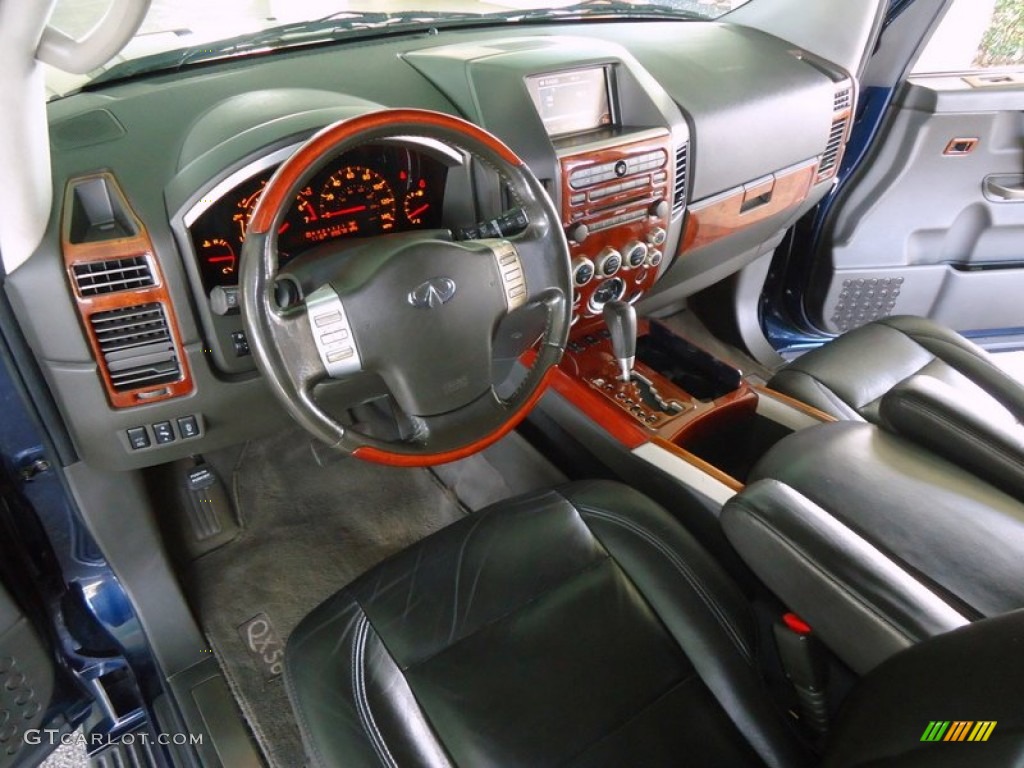 Graphite Black Interior 2007 Infiniti QX 56 4WD Photo #78011296