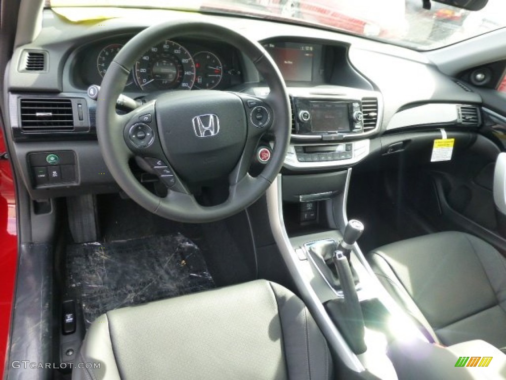 Black Interior 2013 Honda Accord Ex L V6 Coupe Photo
