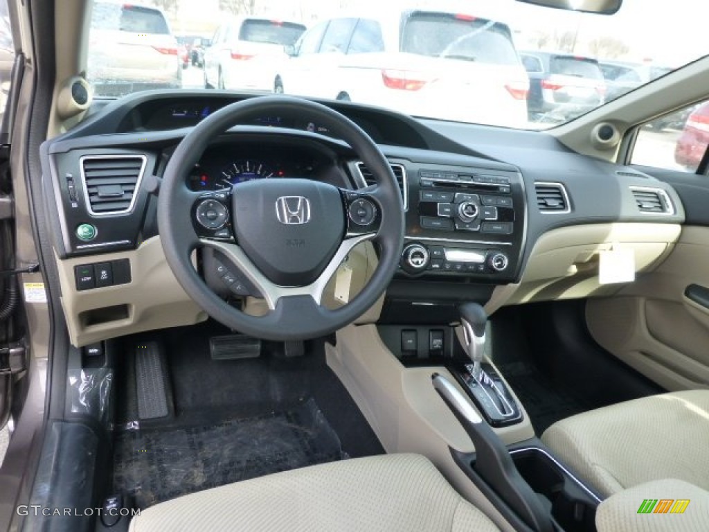 Beige Interior 2013 Honda Civic Hybrid Sedan Photo #78011696