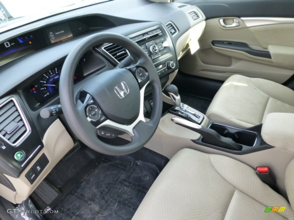 Beige Interior 2013 Honda Civic Hybrid Sedan Photo #78011726