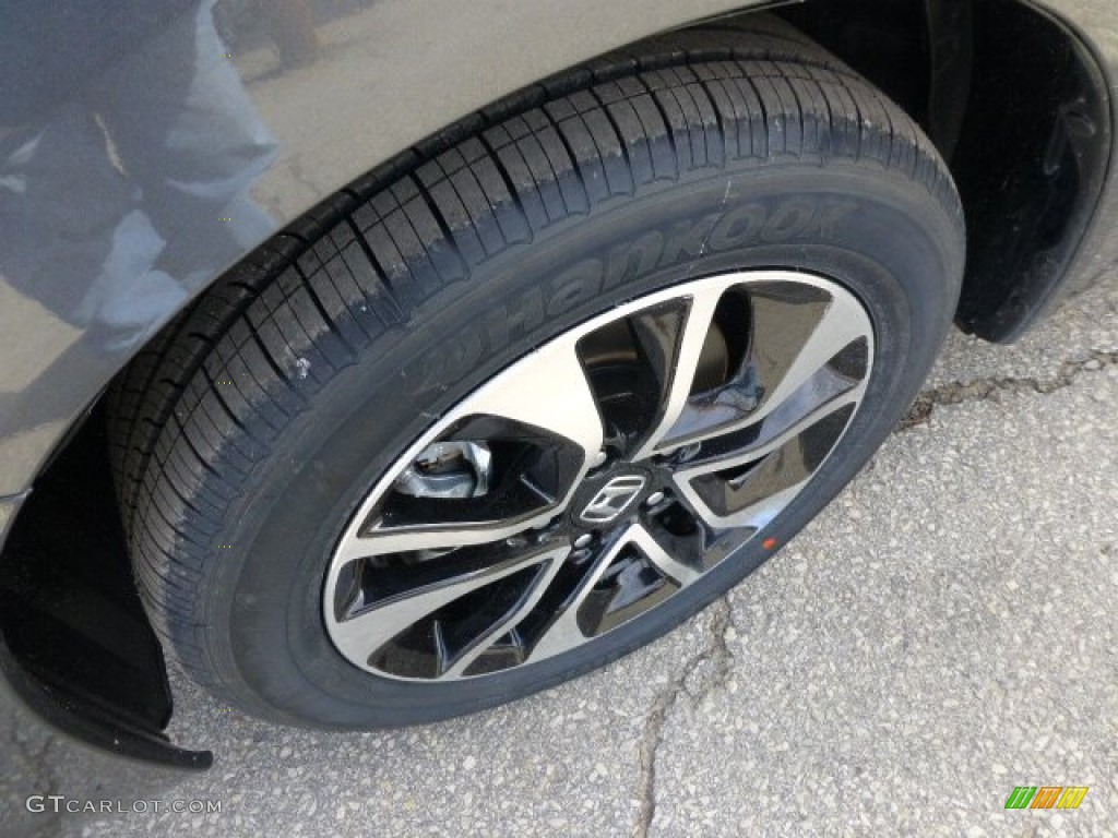 2013 Civic EX-L Sedan - Polished Metal Metallic / Gray photo #9