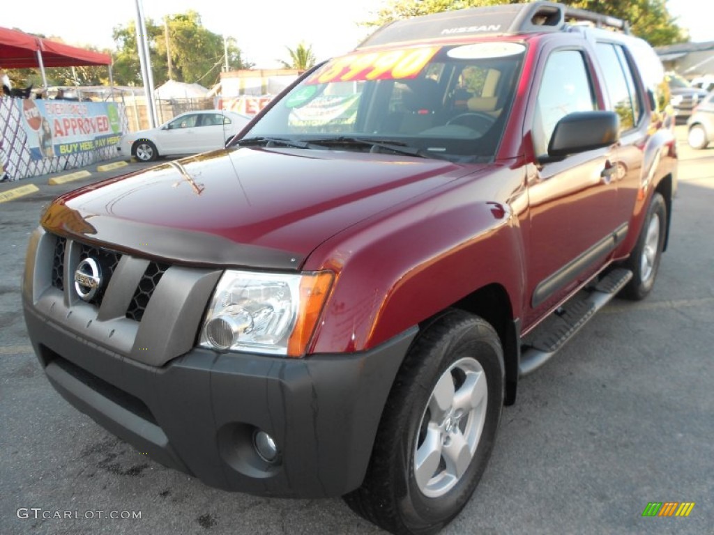 2005 Xterra SE - Red Brawn Pearl / Steel/Graphite photo #3