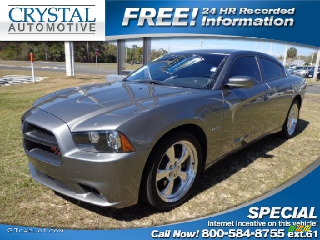 2012 Charger R/T Road and Track - Tungsten Metallic / Black photo #1