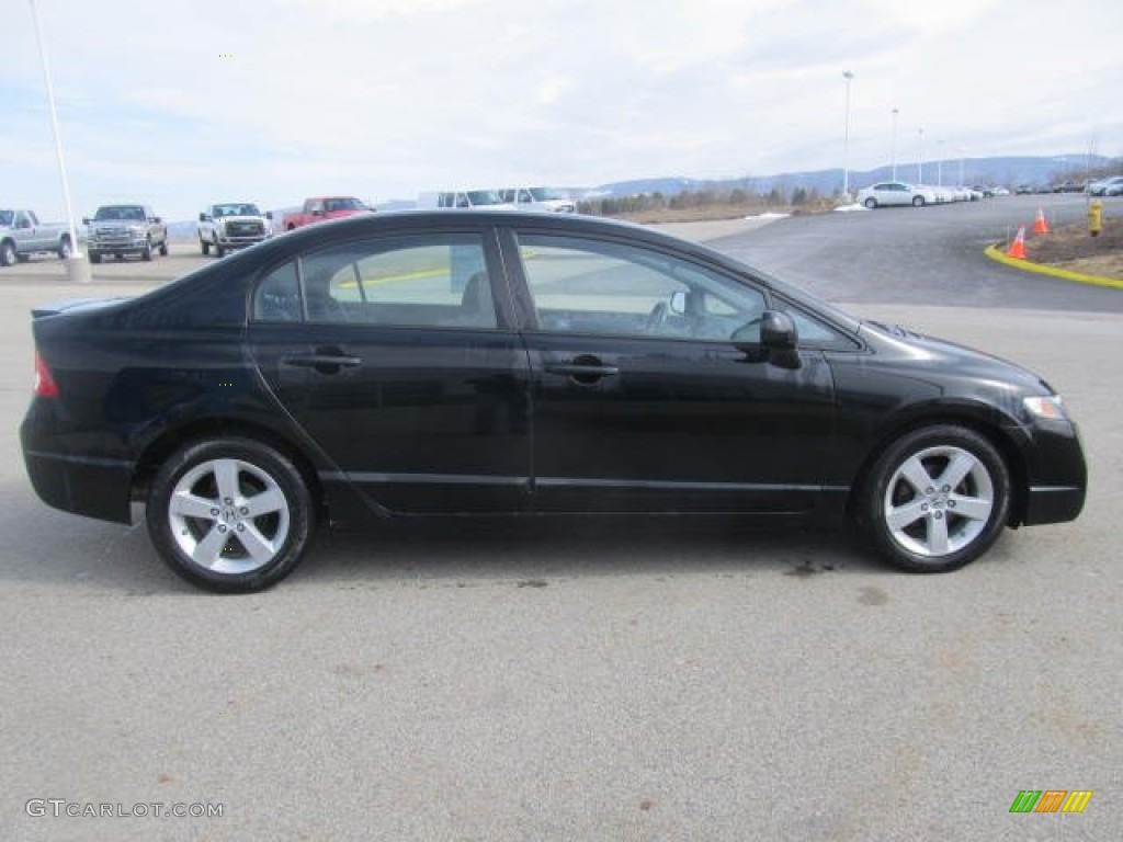 2010 Civic LX-S Sedan - Crystal Black Pearl / Black photo #4