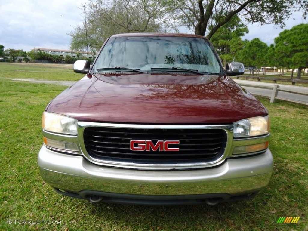 2000 Sierra 1500 SLE Extended Cab 4x4 - Dark Toreador Red Metallic / Pewter photo #5