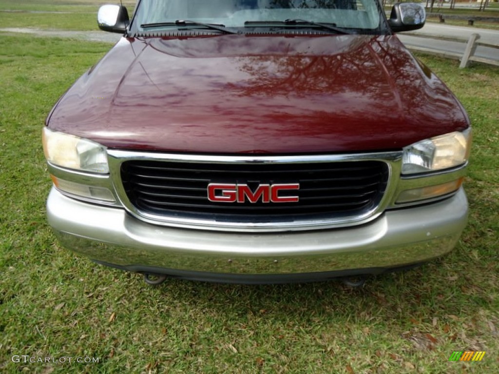 2000 Sierra 1500 SLE Extended Cab 4x4 - Dark Toreador Red Metallic / Pewter photo #17