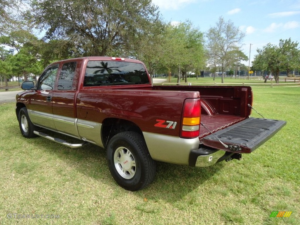 2000 Sierra 1500 SLE Extended Cab 4x4 - Dark Toreador Red Metallic / Pewter photo #39