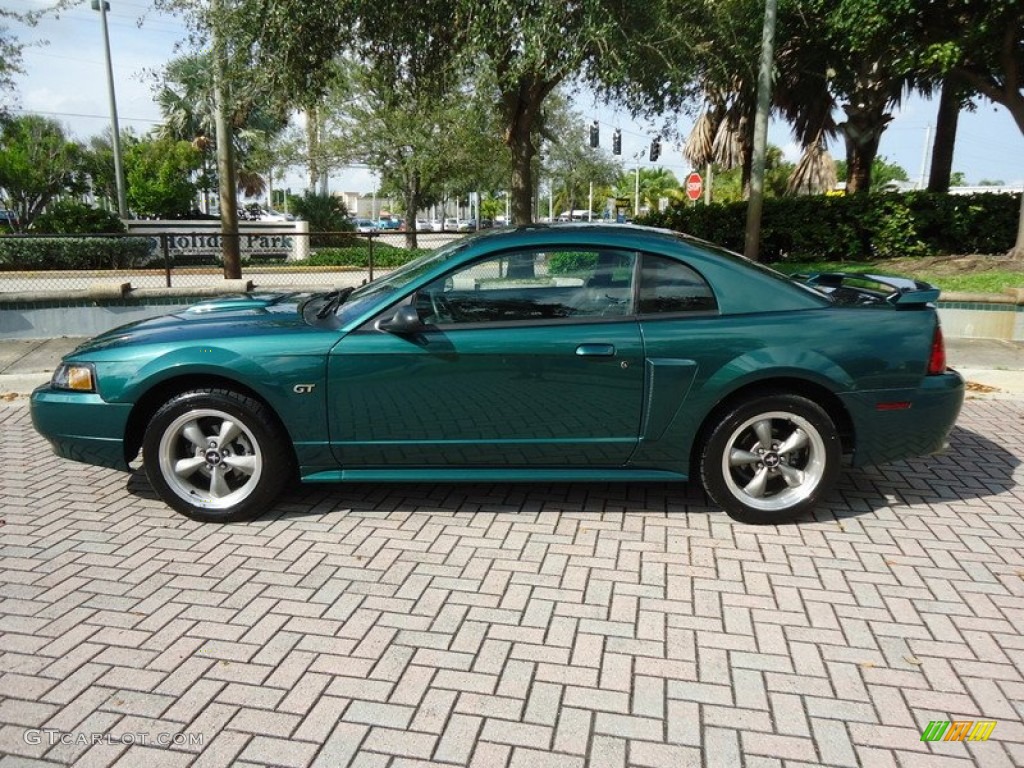 Tropic Green Metallic 2002 Ford Mustang GT Coupe Exterior Photo #78018656