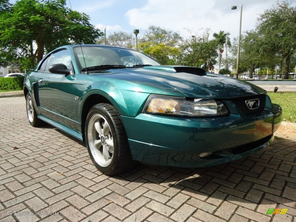 Tropic Green Metallic 2002 Ford Mustang GT Coupe Exterior Photo #78018680