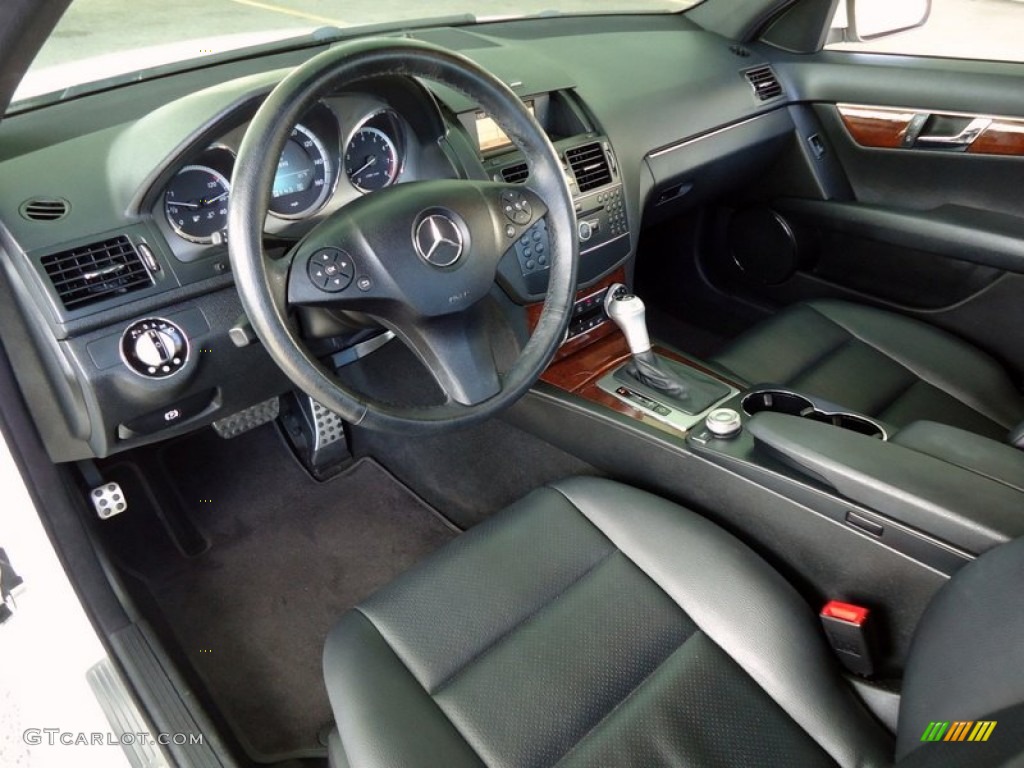 Black Interior 2009 Mercedes-Benz C 300 Sport Photo #78020279