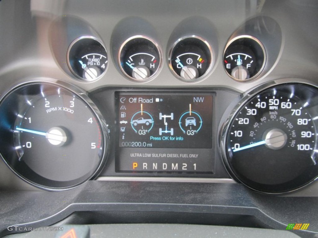 2012 Ford F250 Super Duty Lariat Crew Cab 4x4 Gauges Photo #78020856