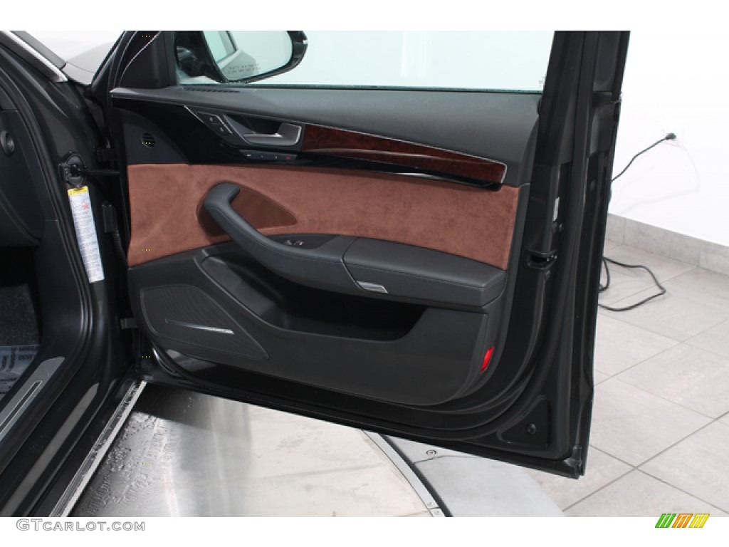 2011 Audi A8 L 4.2 FSI quattro Nougat Brown Door Panel Photo #78025086