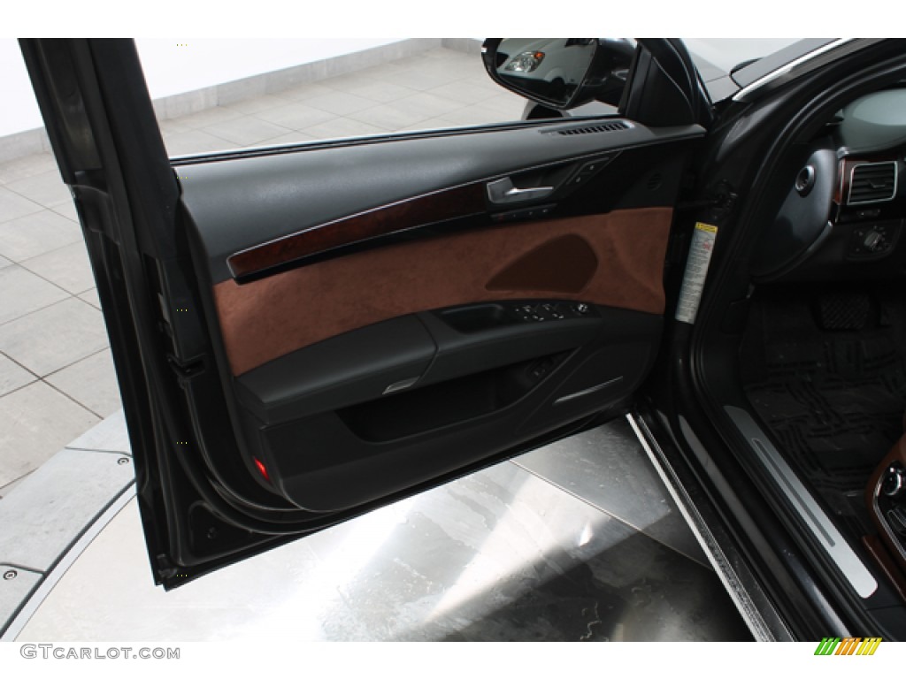 2011 Audi A8 L 4.2 FSI quattro Nougat Brown Door Panel Photo #78025184