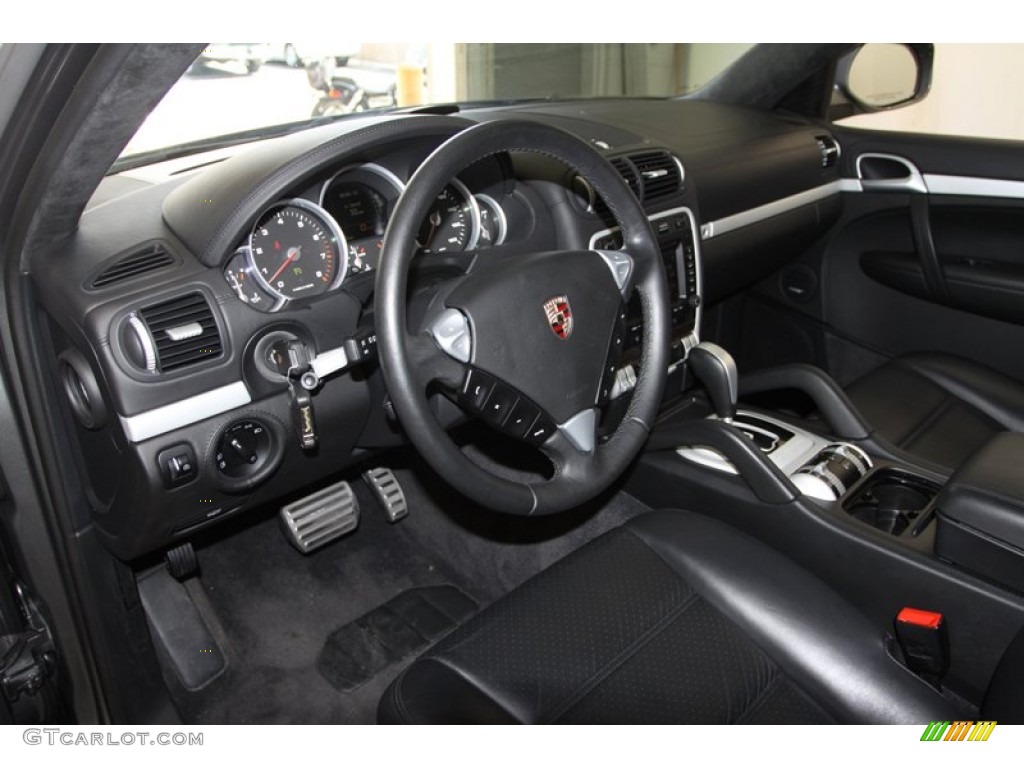 Black Interior 2008 Porsche Cayenne Turbo Photo #78025263