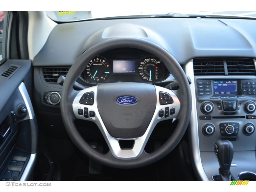 2013 Ford Edge SE Charcoal Black Steering Wheel Photo #78025867