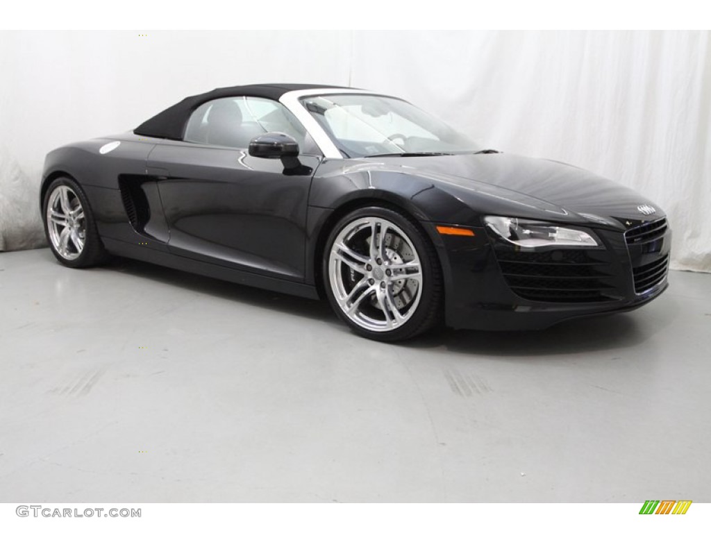 Phantom Black Pearl Effect 2011 Audi R8 Spyder 4.2 FSI quattro Exterior Photo #78026076