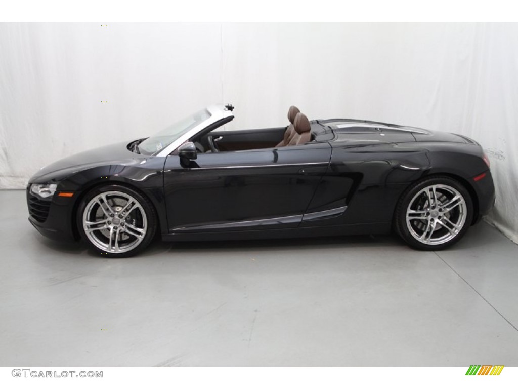 Phantom Black Pearl Effect 2011 Audi R8 Spyder 4.2 FSI quattro Exterior Photo #78026108