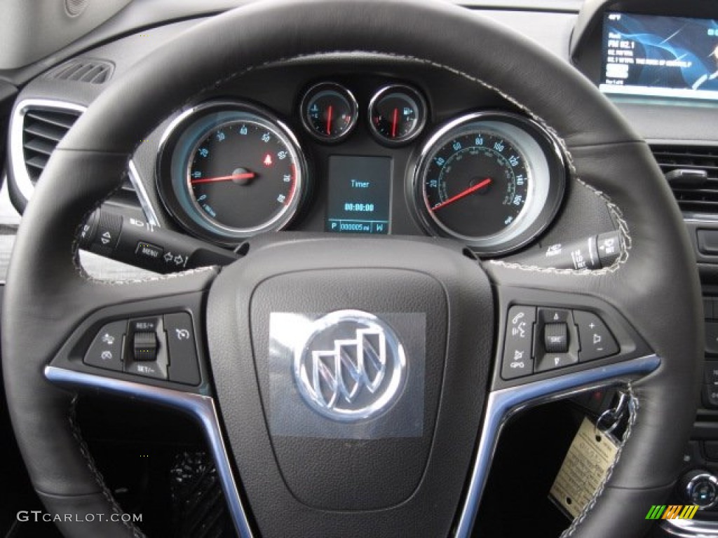 2013 Buick Encore Premium AWD Ebony Steering Wheel Photo #78026653
