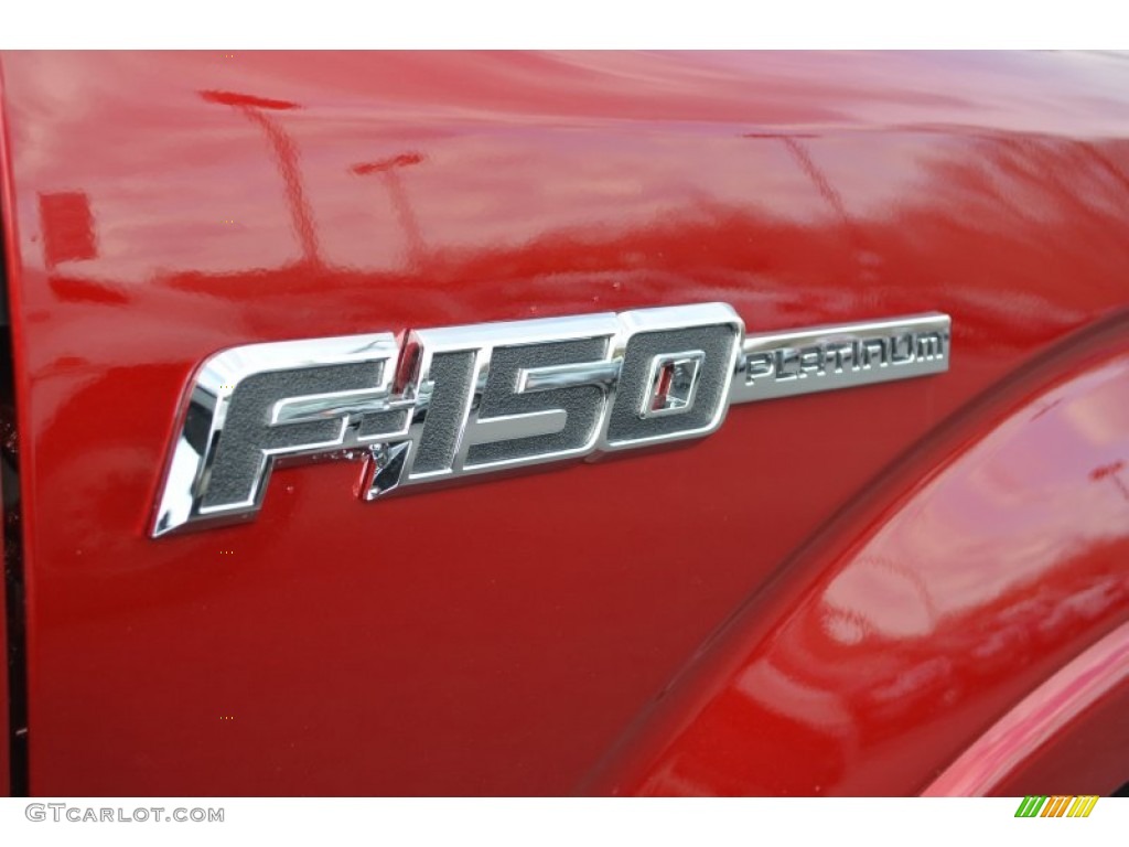 2013 F150 Platinum SuperCrew 4x4 - Ruby Red Metallic / Platinum Unique Black Leather photo #21