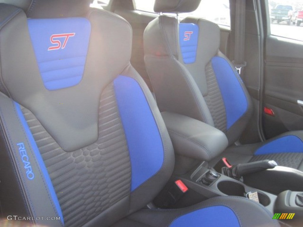 ST Performance Blue Recaro Seats Interior 2013 Ford Focus ST Hatchback Photo #78026949
