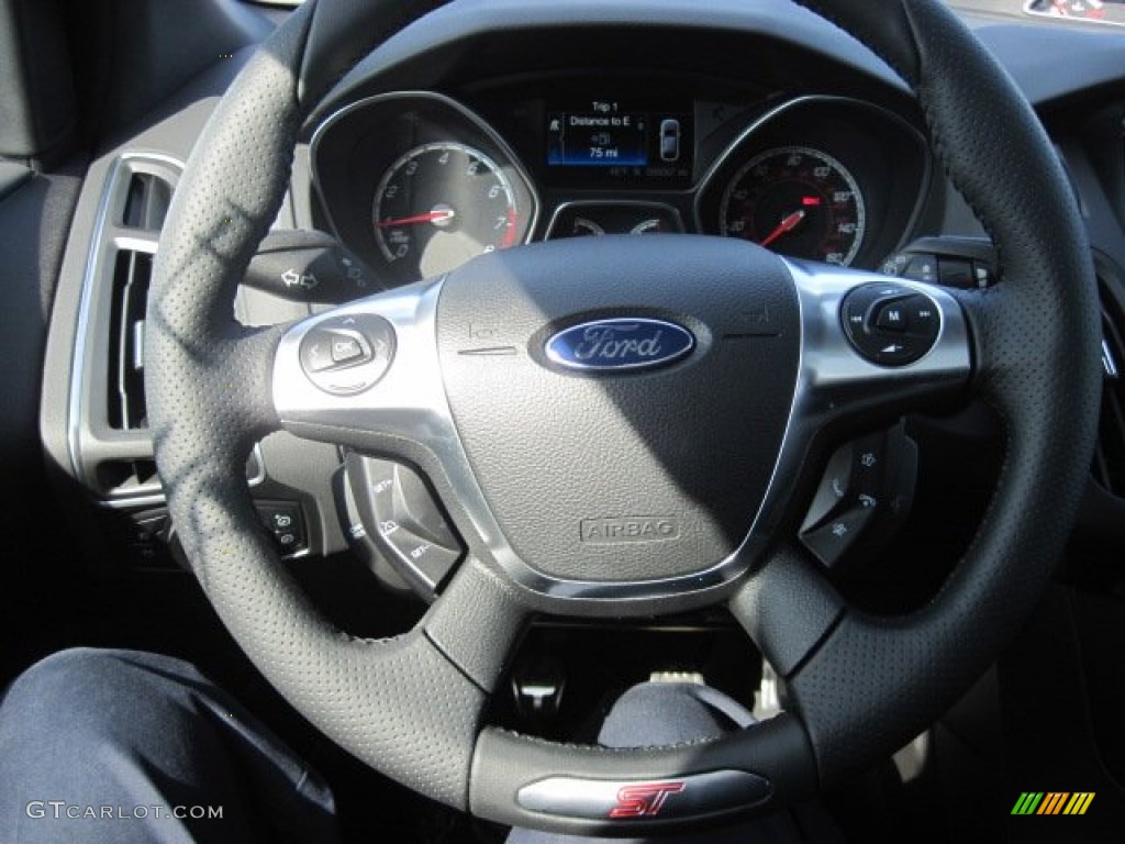 2013 Ford Focus ST Hatchback ST Performance Blue Recaro Seats Steering Wheel Photo #78027036