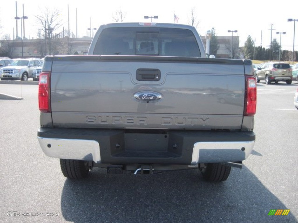 2013 F350 Super Duty Lariat Crew Cab 4x4 - Sterling Gray Metallic / Black photo #4