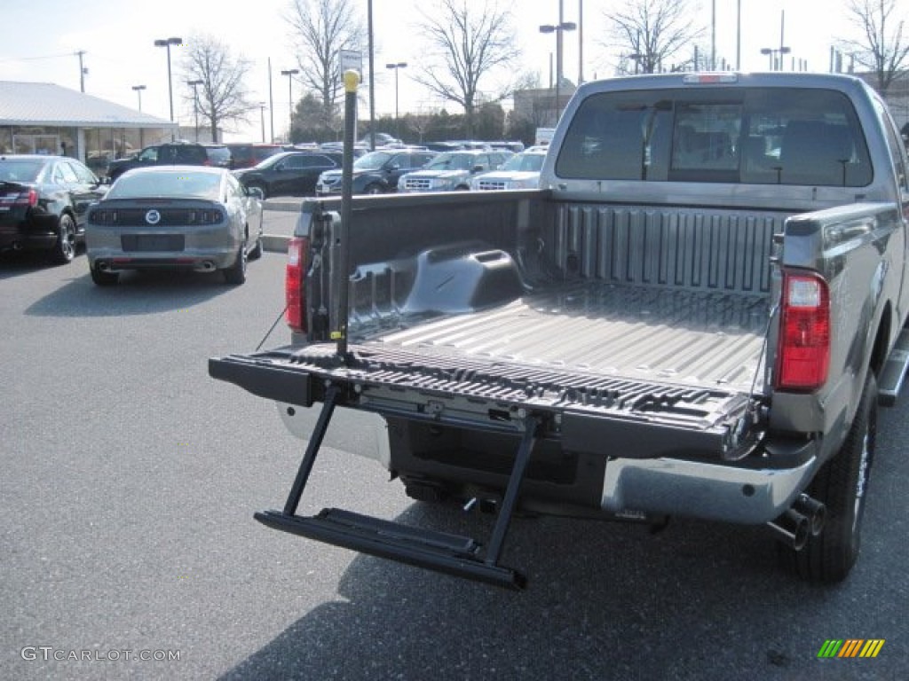 2013 F350 Super Duty Lariat Crew Cab 4x4 - Sterling Gray Metallic / Black photo #5