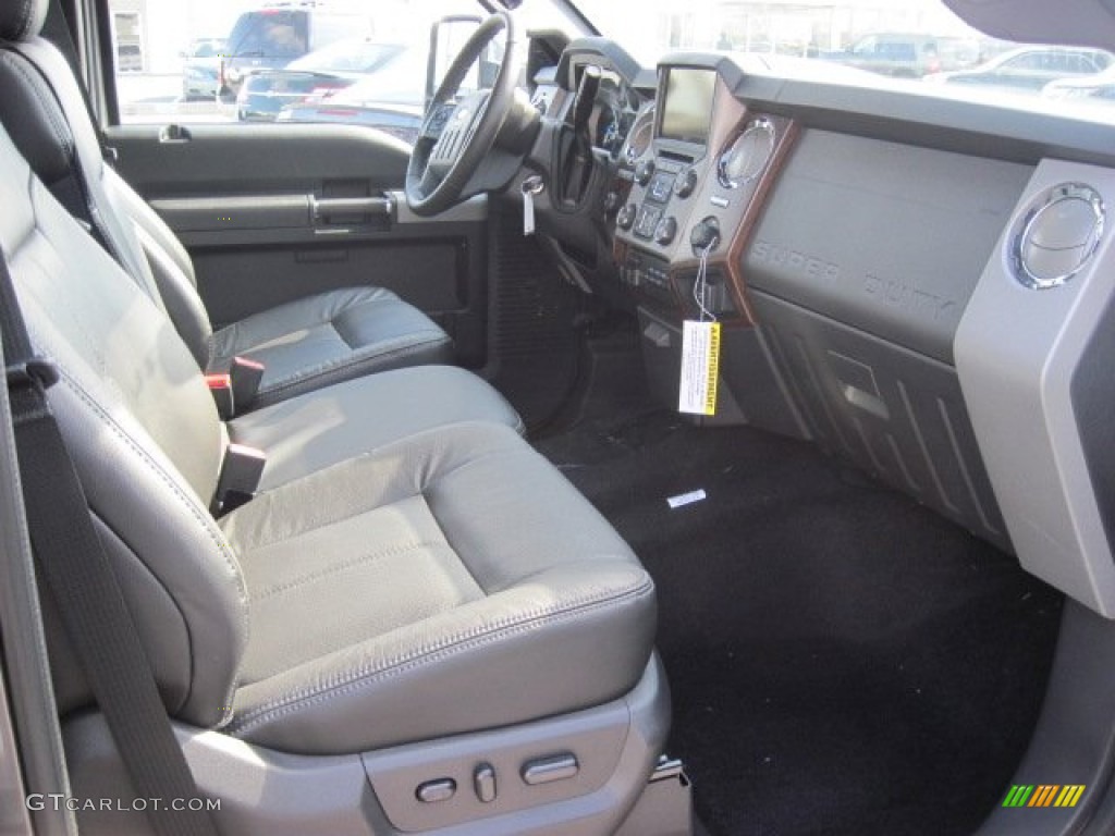 2013 F350 Super Duty Lariat Crew Cab 4x4 - Sterling Gray Metallic / Black photo #6