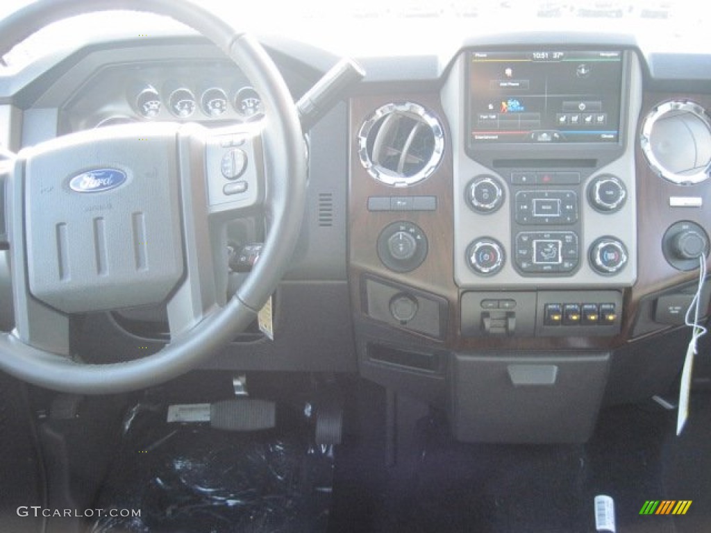 2013 F350 Super Duty Lariat Crew Cab 4x4 - Sterling Gray Metallic / Black photo #7