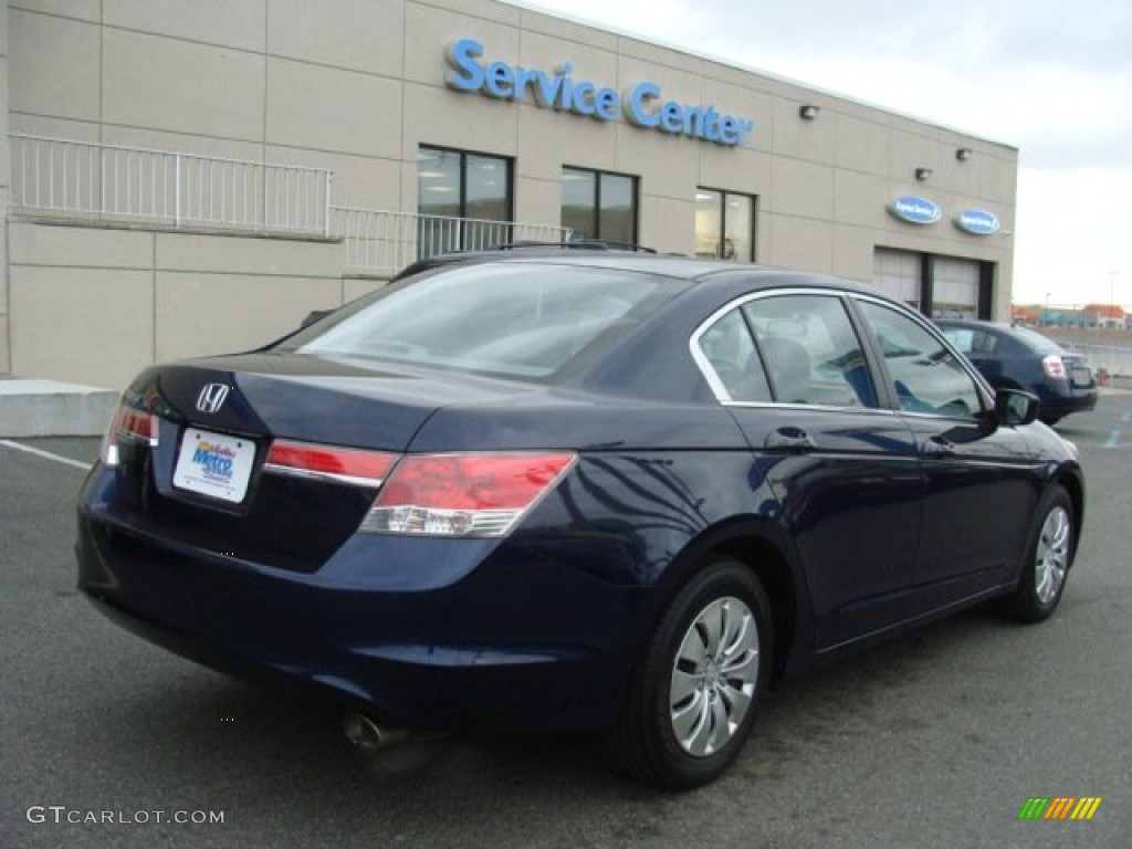 2012 Accord LX Sedan - Royal Blue Pearl / Gray photo #4