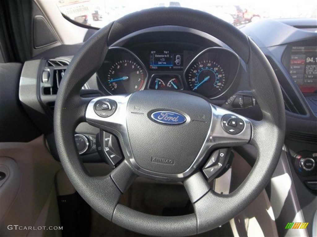 2013 Escape SE 1.6L EcoBoost - White Platinum Metallic Tri-Coat / Medium Light Stone photo #16