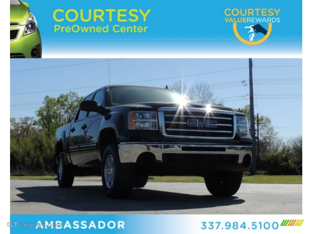 2012 Sierra 1500 SL Crew Cab - Onyx Black / Dark Titanium photo #1