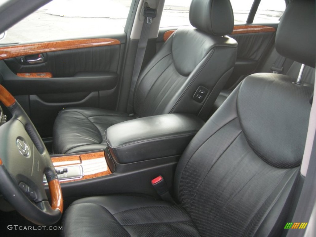 Black Interior 2003 Lexus LS 430 Sedan Photo #78031490