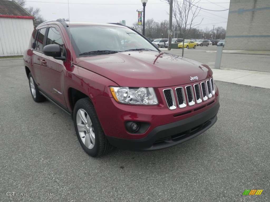 Deep Cherry Red Crystal Pearl 2013 Jeep Compass Latitude 4x4 Exterior Photo #78033159